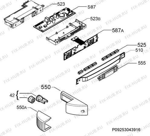 Взрыв-схема холодильника Rex Electrolux RNA34770C - Схема узла Diffusor